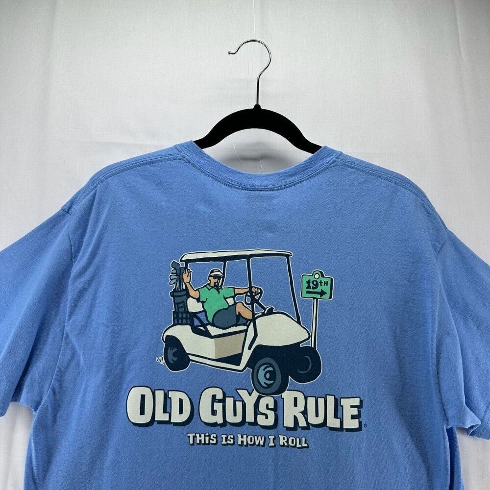 OLD GUY RULE Shirt Mens Size L This Is How I Roll Graphic Tee Short Sleeve Blue - Picture 5 of 9